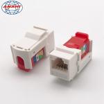 Network RJ45 Keystone Jack , 90 Degree Cat6 Toolless Keystone Jack Customized