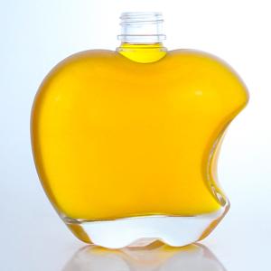 China Custom Cap Apple Shape Glass Bottle for Vodka Tequila Whisky in Super Flint Glass factory