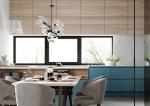 450MM Blue Modern Modular Kitchen Cabinets
