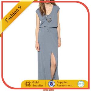 China Long Drawstring Maxi Dress factory