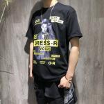 OEM Hip Hop 100% Cotton Fashionable Mens T Shirts Round Neck Letter Printed