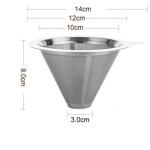 Reusable Coffee Filter Stainless Steel Holder Metal Mesh Funnel Baskets Coffee