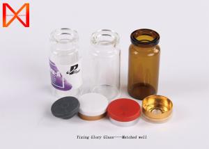 China Spray Painting Pharmaceutical Glass Bottles , Little Glass Vial Tube Shape factory