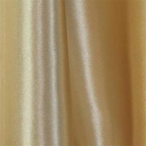 China 50dx75d Gold Chiffon Fabric 87gsm Poly Satin For Blouses And Dresses factory