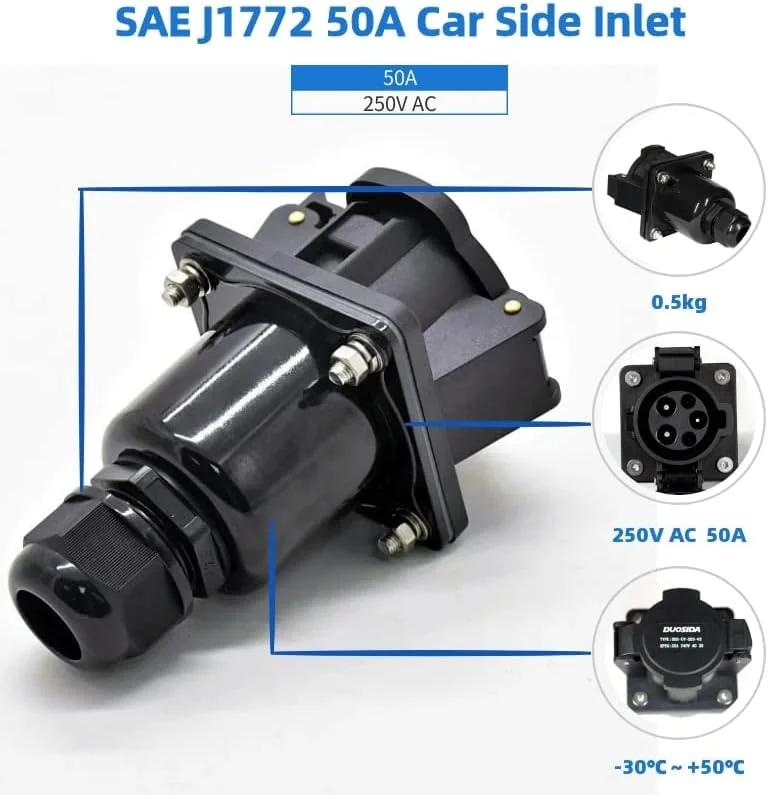 SAE J1772 Car Side Inlet EV Charging Accessories Type 1 Socket For EV Car Charging