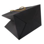 Black Kraft Square Bottom Paper Bags 16x6x12 Gift Bags With Handle
