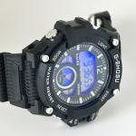 Stainless Steel Case Sport Quartz Light Wrist Watch Round With Digital Display