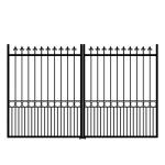 House Gates Design Garden Black Iron Fence Panels , Outdoor Metal Fence