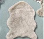 Thick Black Tips Plush Faux Fur Rug Fox Shaggy Fur Carpet Sheepskin Hotel