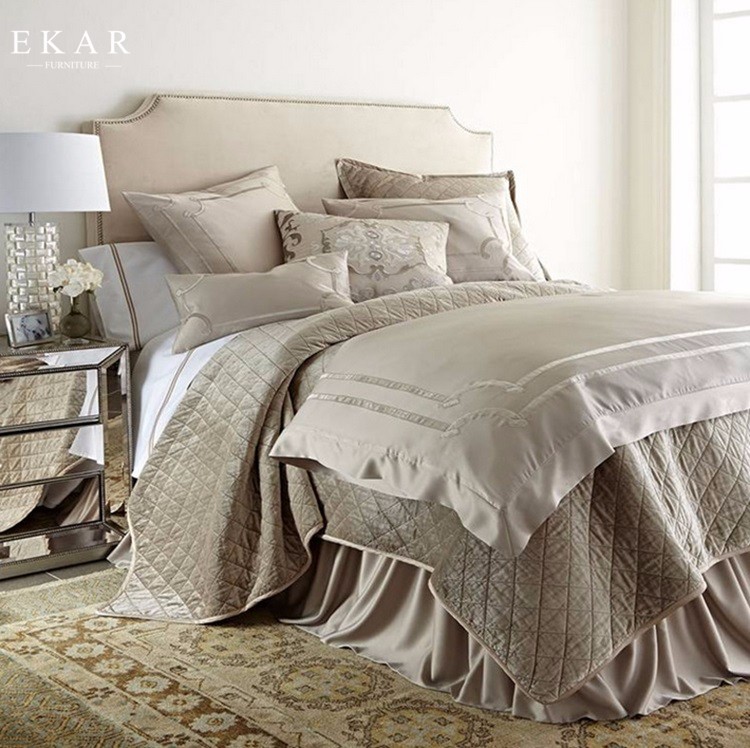 Simple Beige Double Best Bed Designs