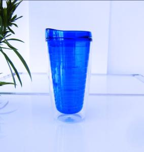 China 450ml double wall tumbler with straw factory