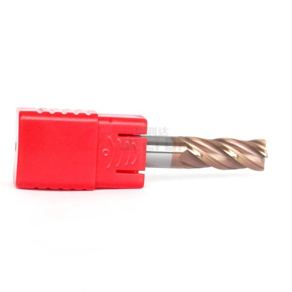 China .125" 3/8" 10mm Square End Mill Corner Radius Milling Cutters HRC55 4 Flutes factory