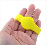 Access Control RFID Chip Wristband Oval Shaped Watch Dial Silicone Material