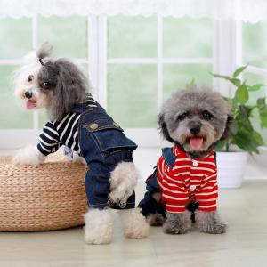 China Breathable Strap Jeans Stripe Dog Clothes factory