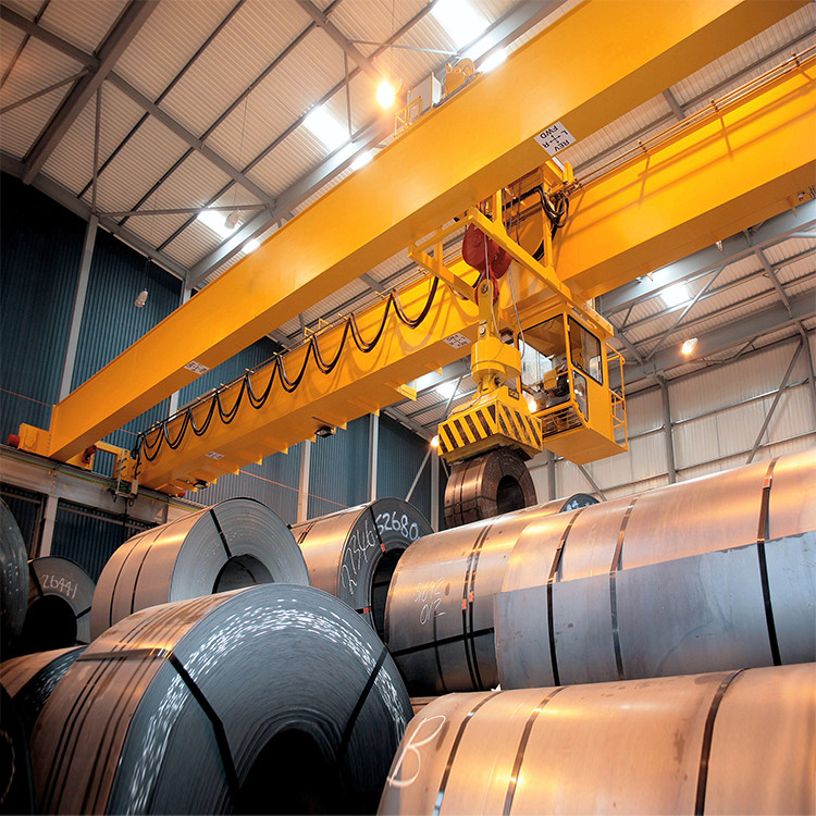 50 Ton QC Type Double Girder Steel Plant Crane With Rotary Magnet