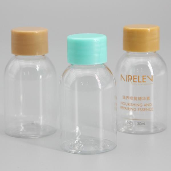 30ml PET Clear Plastic Bottle Mini Round Travel Lotion Essence Spray Cosmetic