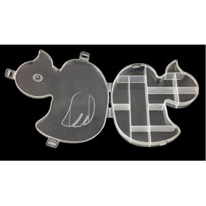 Compartment Clear Plastic Storage Box With Removable Dividers, Slots Adjustable