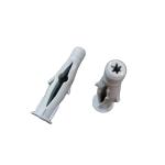 Bright Finish Plastic Insulation Ribbed Wall Anchors In 60mm Diameter