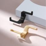 Modern Gold Black Cloth Coat Wall Hooks Hangers Heavy Duty Zinc Alloy Metal Wall