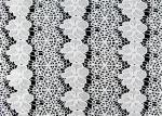 White Floral Guipure Heavy Embroidered Lace Fabric For Dress SGS Verified