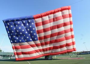 China Custom Large America Flag Helium Balloon For Parade factory