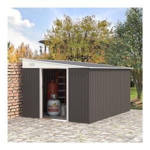 China 11x9ft Metal Outdoor Shed House Storage Garden Building Shed with Powder Coated Finish factory