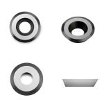 100% Tungsten Carbide Round Insert Blades for Woodworking Tools
