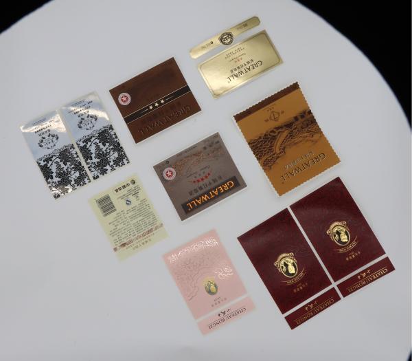 Wine product packaging sticker for bottle packaging Embossing Foil Stamping ODM