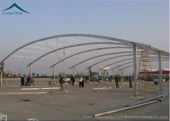 Dome Shape 15m * 30m Outdoor Exhibition Tents With Glass Wall And Glass Door