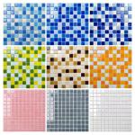 300x300mm Crystal Glass Mosaic Floor Wall Tile For Bathroom Swimming Pool
