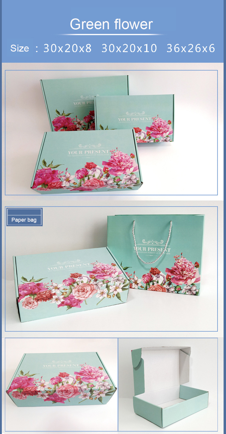 Custom Logo Blue Corrugated Cardboard Mailers Box CMYK Printing