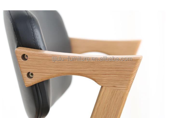 Mail packing Y Leisure Facilities Nordic Oak Wood Leather Chair Classical Wood Dining Chairs Restaurant Chair