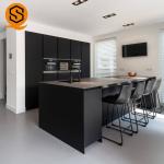 Beveled Edge Solid Surface Bar Counter Polishing Glossy 30mm Thickness