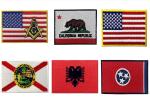 Eco Friendly Embroidery Tennessee Country Flag Patches 7.5cm Length