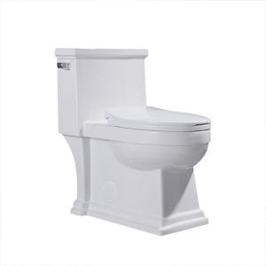 China One Piece Elongated Skirted Toilet 1.6 Gpf Siphonic Flushing Toilet White factory