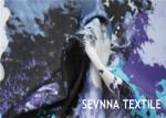 Wet Print Polyester Screen Fabric , Solid Dyed Custom Printed Polyester Fabric