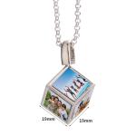 Square Shape Sublimation Dice Pendant Necklace Customized Sublimation Blanks