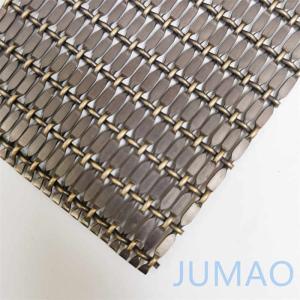 China Decorative Flat Architectural Wire Mesh Panels Brass Chrome Finish factory