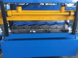 China Chain Drive Color Steel Tile Forming Machine , Roof Sheet Making Machine factory
