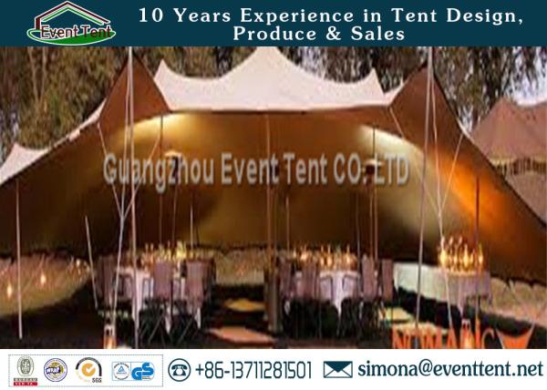 30m Big White Freeform Stretch Tent With Blocked - Out Sunshine Roof Cover