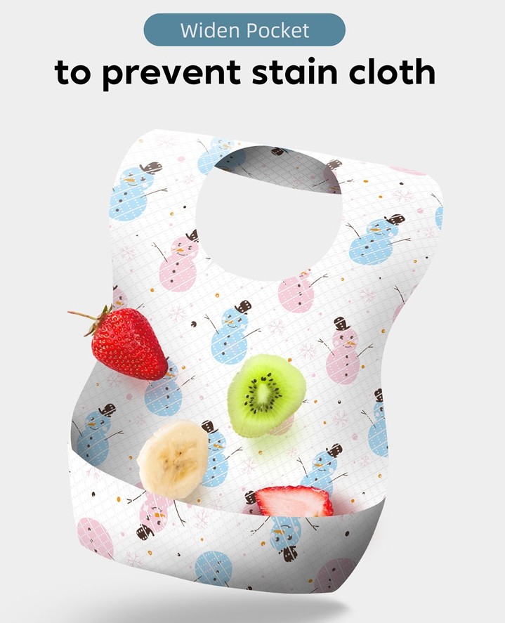 Pattern Printing Disposable Baby Bibs Non Woven Fabric Disposable Bibs