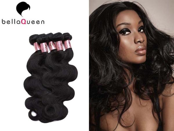 Raw Unprocessed 6A Remy Peruvian Human Hair Of Natural Black Body Wave