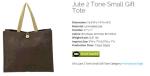 Gussetted Colored PP Tote, Jute 2 Tone Small, Gift Tote Matt Laminated Shopper,