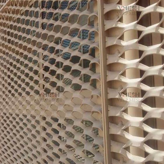Expanded metal mesh installation example