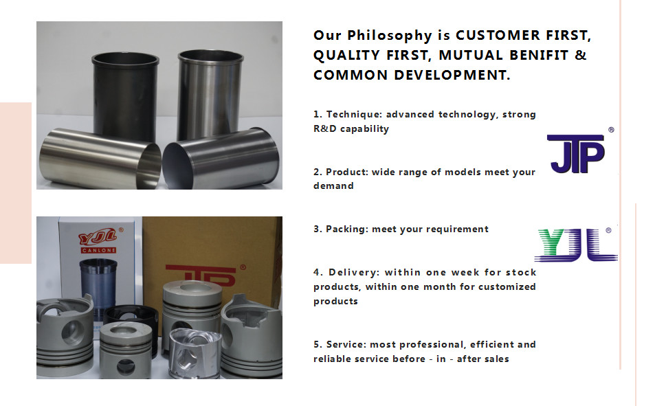 JTP Brand Piston For Diesel Engine 11B Sleeve Kit With Piston For TOYOTA 13101-56060