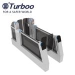 Automatic Commercial Glass Swing Gate With LED Display Passengers Numbers