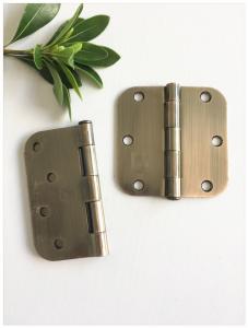 China Round Corner Exterior Door Hinges Security Antique Copper 3.0mm Thickness factory