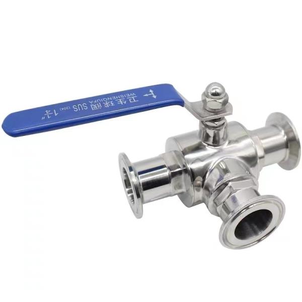Stainless Steel 304 316 316L Casting Sanitary 3-Way Manual Ball Valve 1/2 Inch