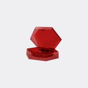 China GC705 PETG Compact Solid Powder Case Red Color factory