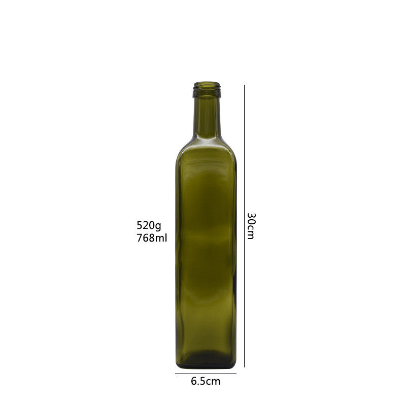 270ml 520ml 1L Lead Free Glass Edible Oil Bottle